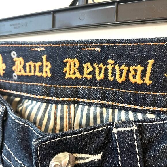 Rock Revival Debbie Dar Wash Bootcut Jeans Fleur Di Lis NEW without tags 27 - Picture 7 of 12
